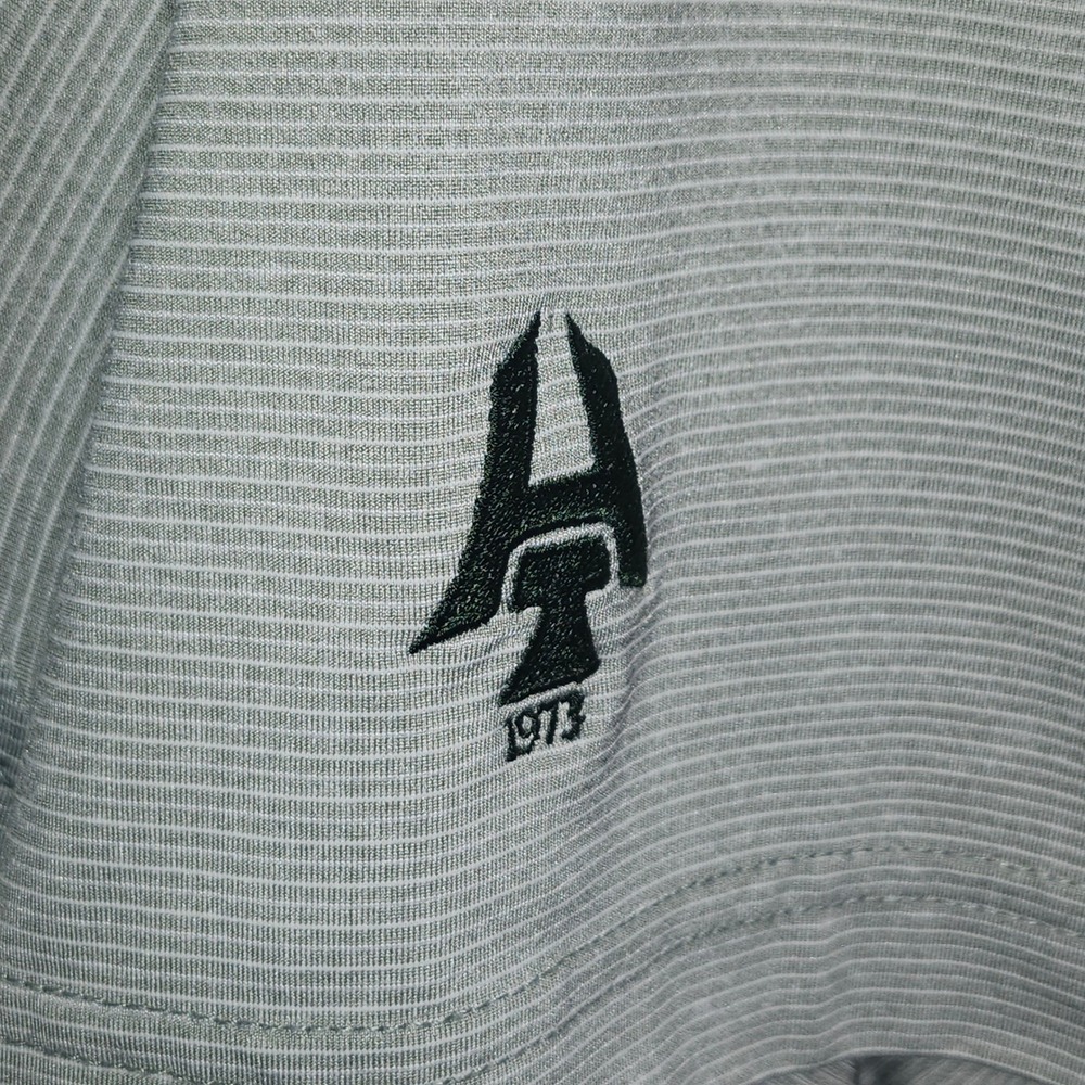 Straight Down Performance Mens Large Gray Striped… - image 8